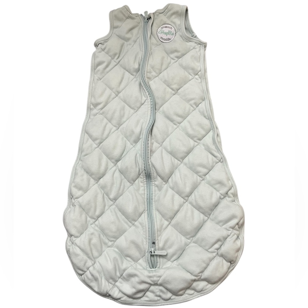 Weighted Light Gray Baby Sleep Sack with Center Zip